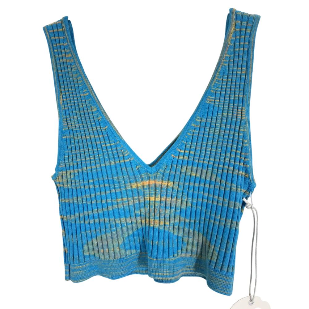 Staud Ribbed Multicolor Hana Knit Tank Size S NWT - Picture 4 of 4